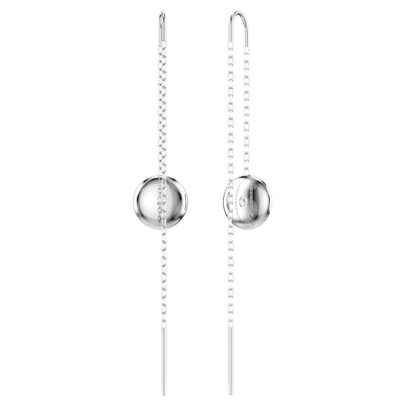 NWT Swarovski Rhodium Meteora Drop/Threader Earrings - Picture 8 of 11